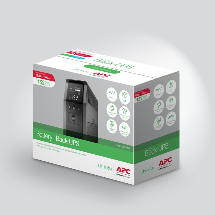 Actual product image APC BR1600SI (1600 VA, 960 W, Line-interactive UPS)