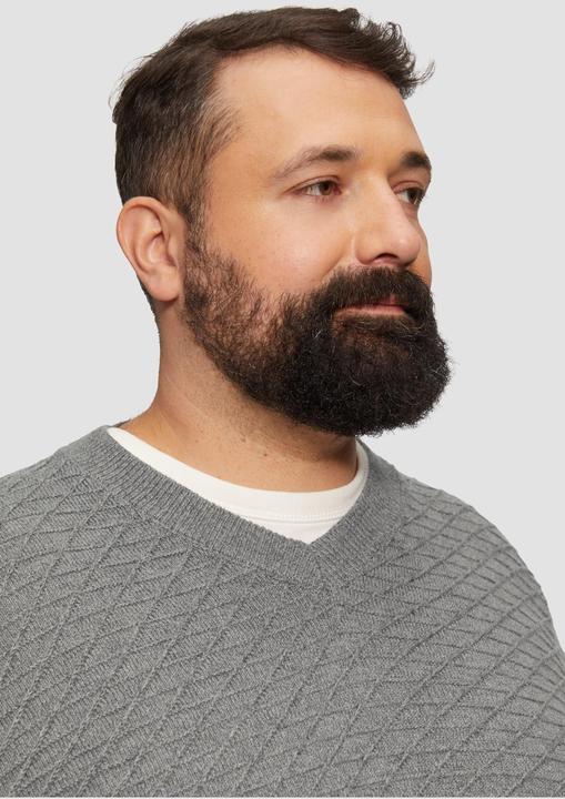 Image du produit S.Oliver Strickpullover Strukturierter Pullover mit V-Ausschnitt (4XL)