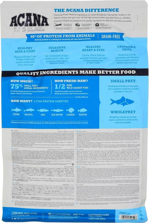 Image du produit Acana Pacifica Cat dry cat food 1.8kg (Adulte, 1 pcs, 1800 g)