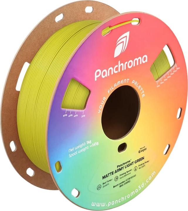 Actual product image Polymaker Panchroma™ PLA Matte Army (PLA, 1.75 mm, 1000 g, Green)