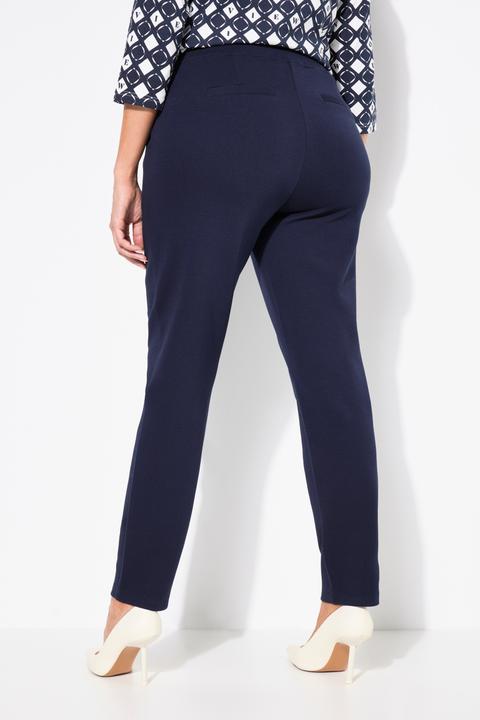 Produktbild Ulla Popken Hose, Punto di Roma, konisches Bein, Biese, Elastikbund (44)