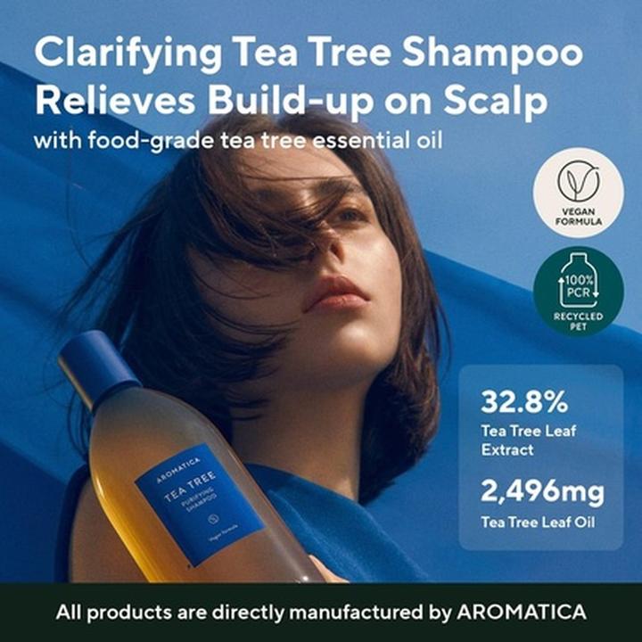 Actual product image Aromatica Tea Tree Purifying Shampoo 400ml (400 ml)