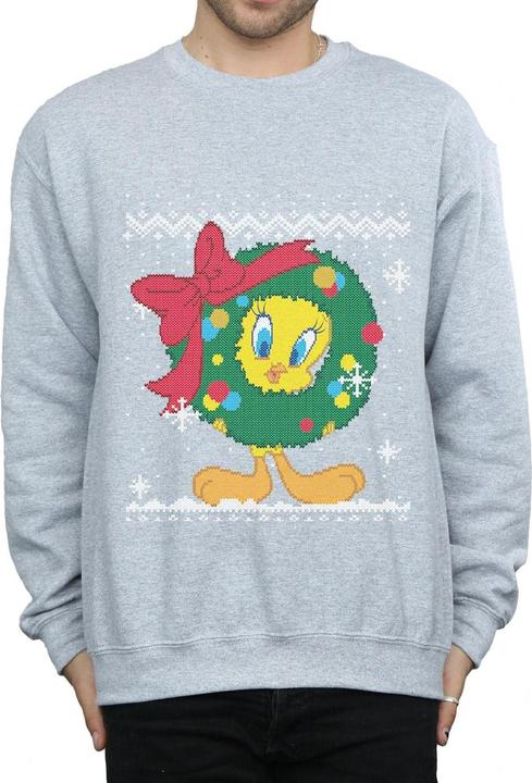 Produktbild Looney Tunes Tweety Pie Christmas Fair Isle Sweatshirt (M)