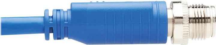 Produktbild Eaton M12 X-Code Cat6 1G UTP CMR-LP Ethernet Cable Right-Angle M/M IP68 PoE Blue 2m 6.6 ft (UTP, CAT6, 2 m)