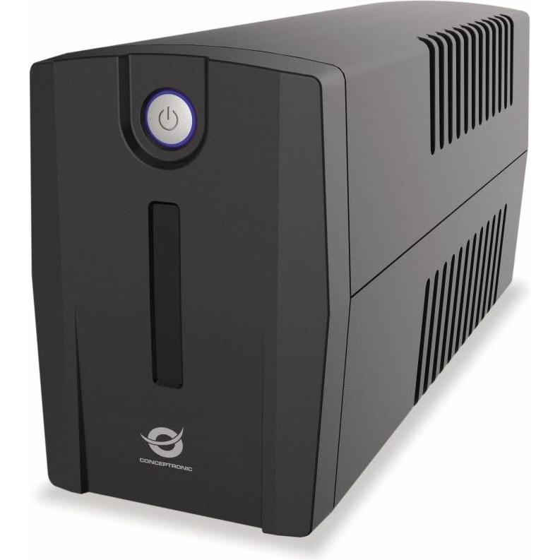Conceptronic ZEUS USV 1000VA 600W Schuko IEC Start/LAN sw (1 VA, 600 W, Line-Interaktiv USV), USV