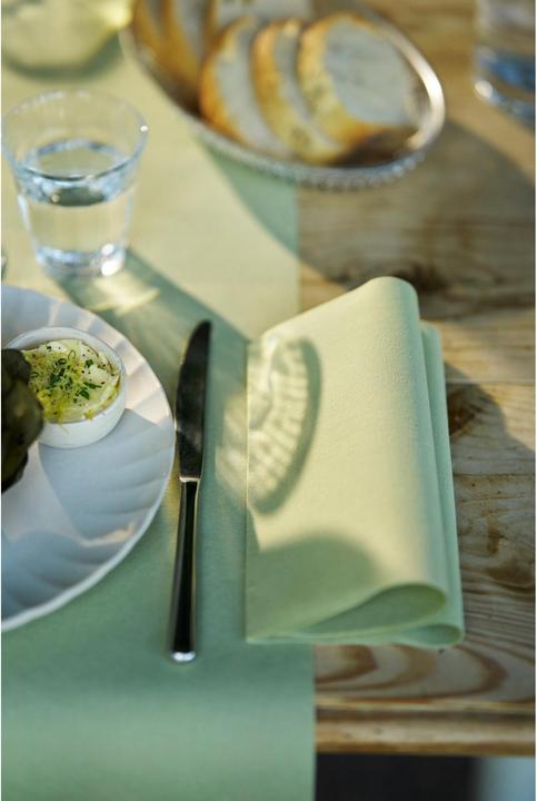 Produktbild Duni Bio-Dunisoft-Serv. 40x40cm 1/4F. pistachio green 60P. (60 x, 40 x 40 cm)