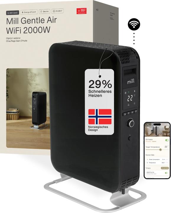 Immagine prodotto Mill OIL2000WIFI3 Nero (2000 W)