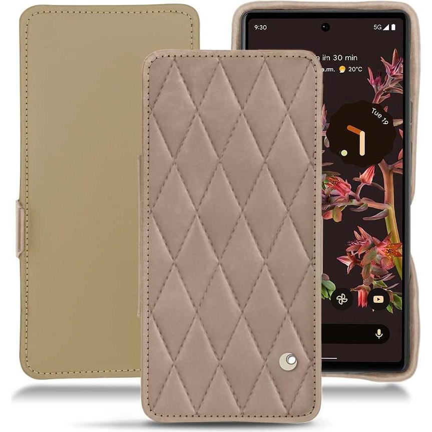 Noreve Lederschutzhülle horizontal (Google Pixel 6), Smartphone Hülle, Beige