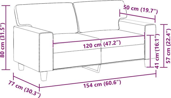 Produktbild vidaXL 2-Sitzer-Sofa (2-Sitzer)