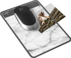Produktbild Cep Mauspad mineral, grau/hellgrauer Marmor Marmor Optik, mit reflexarmer transparenter Vollsichtsplatte
