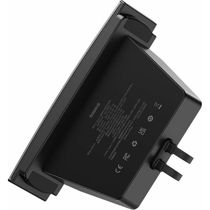 Thumbnail - Baseus T-Space Series USB-HUB für Tesla Model 3 / Y mit integriertem 45-W-USB-C-Kabel – Schwarz, Auto Adapter, Schwarz