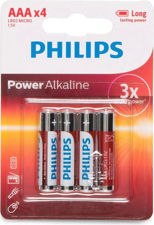 Produktbild Philips Batterie AAA Power Alkaline (4 Stk., AAA)