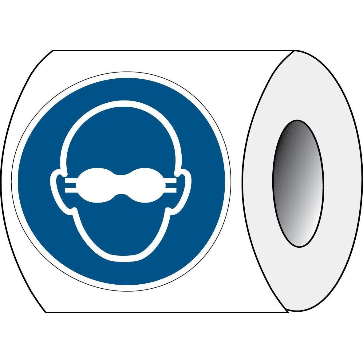Brady, Etiketten, ISO 7010 PIC M007 B-7541 ISO Sicherheitskennzeichnung - getönte Schutzbrille tragen Lamin
