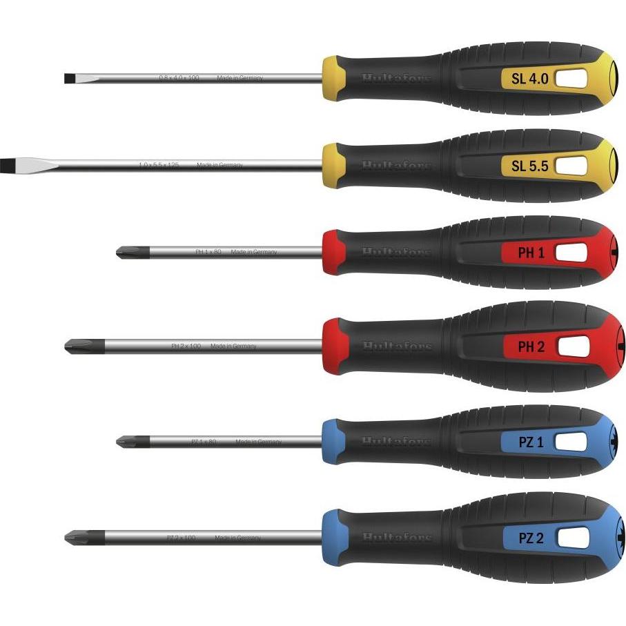 Hultafors, Cacciavite, HU444425 Schraubendreher-Satz PH und PZ und SL