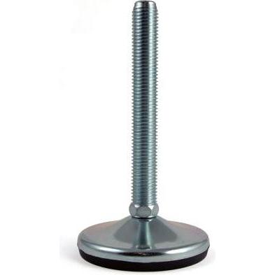 Rs Pro, Möbelgleiter + Schutzpuffer, Verstellbarer Fuss M24 bis 3000kg x 150mm, bis 10° neigbar / Gummi Weichstahl, Ø 12...