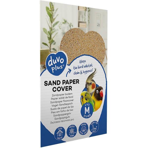 Duvo+ Sandpapier fÃ¼r Vogel M, 6 St., 25x40cm (Sand), Einstreu