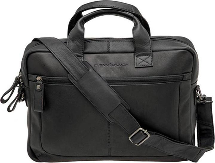 New Looxs Laptop -Tasche Neue Looxs Luko 7,5 l - 42 x 6 x 30 cm - hergestellt aus Luxusleder - Schwarz (15")