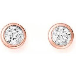 JVD, Ohrringe, Fine bronze stud earrings with zircons SVLE1517XH2RO - Diameter: 0.5 cm