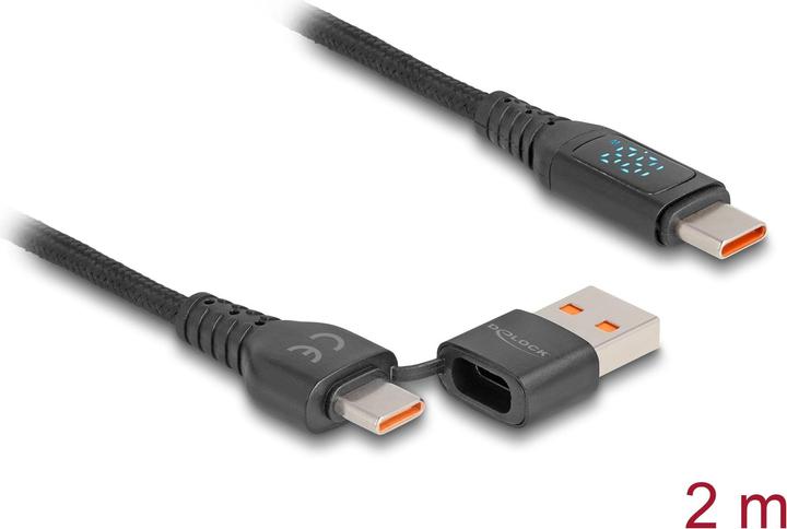 Image du produit Delock 88137 - Câble de synchronisation et de charge USB-C -> écran de charge A/C 140 W 1.2 m (1.20 m, USB 2.0, 140 W)
