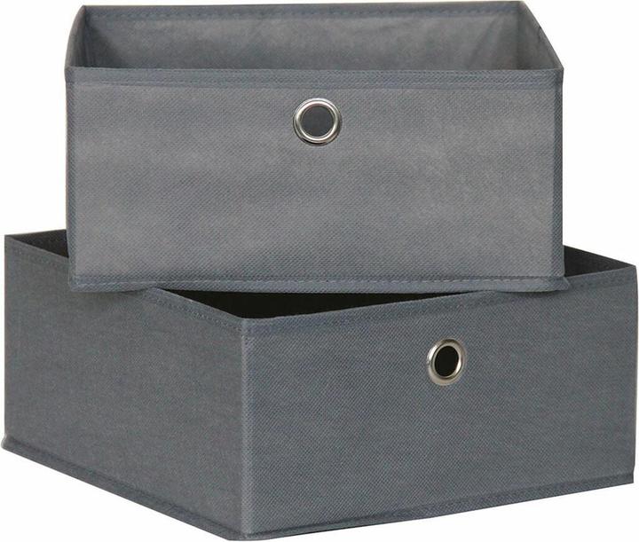 Mondex Lot of 2 tidy up boxes 28x28x13cm non-woven fabric (28 cm, 2x)