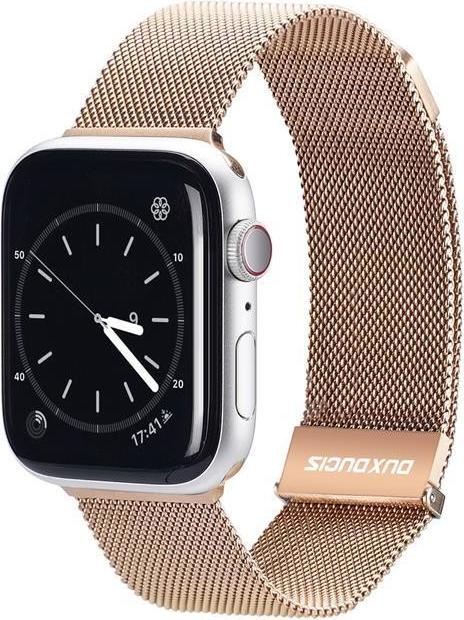 Actual product image Dux Ducis Milanese Pro Bracelet Apple Watch 42/44/45/49MM - Gold (42 mm, 45 mm, 49 mm, 44 mm, Stainless steel, Apple Watch SE (2022/2023), Apple Watch SE, Apple Watch Series 6, Apple Watch Series 9, Apple Watch Series 4, Apple Watch Series 8, Apple Watch Series 3, Apple Watch Ultra 2, Apple Watch Series 5, Apple Watch Ultra, Apple Watch Series 7)