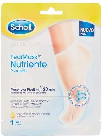 Scholl PediMask Nourishing Foot Mask With Macadamia Oil 1 Pair (Fussmaske)