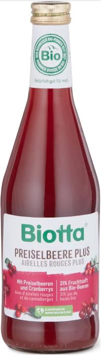 Produktbild Biotta Preiselbeere Plus (6 x 50 cl)