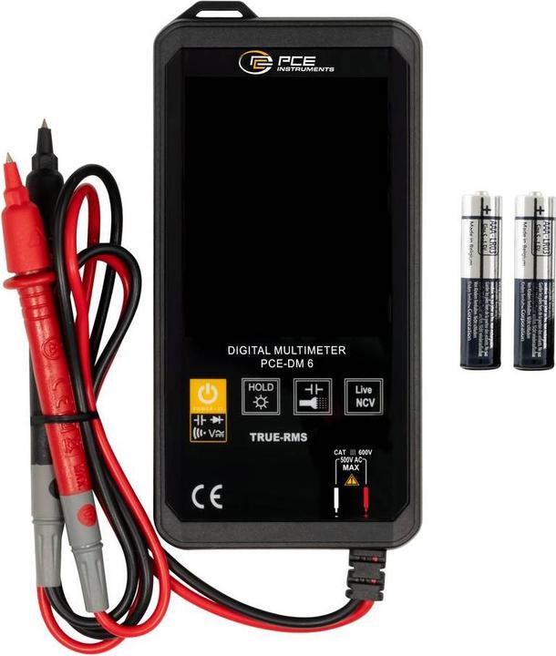 Actual product image PCE Instruments PCE-DM 6 Hand-held multimeter digital CAT III 600 V display (Counts (CAT III 600V)