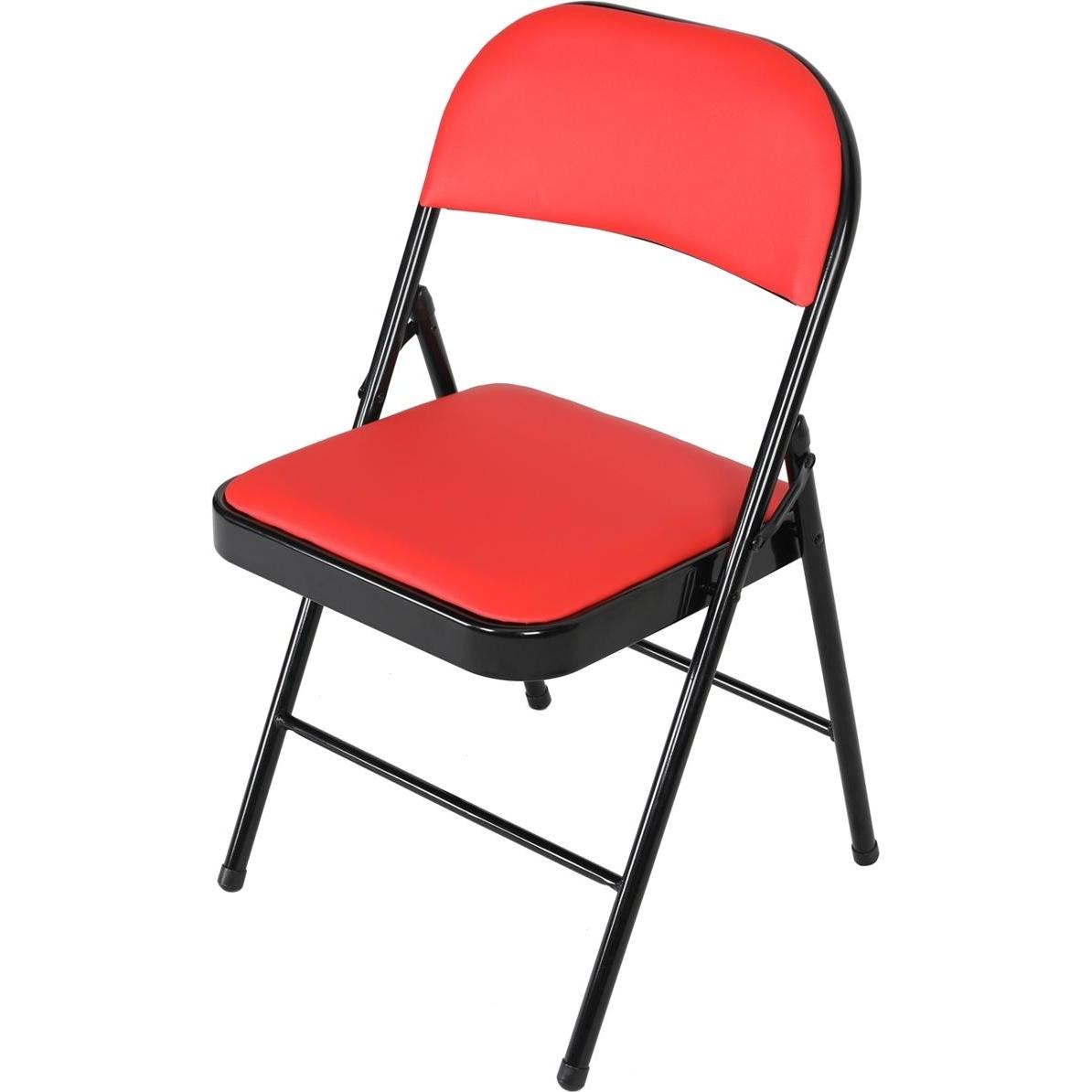 HTI-Living, Stühle, Klappstuhl Kunstleder Gestell Schwarz