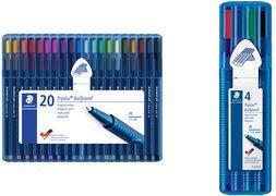Immagine prodotto Staedtler Biros triplus ball 437 M, confezione da 4 fusti triangolari ergonomici, larghezza linea: M (4 colori)