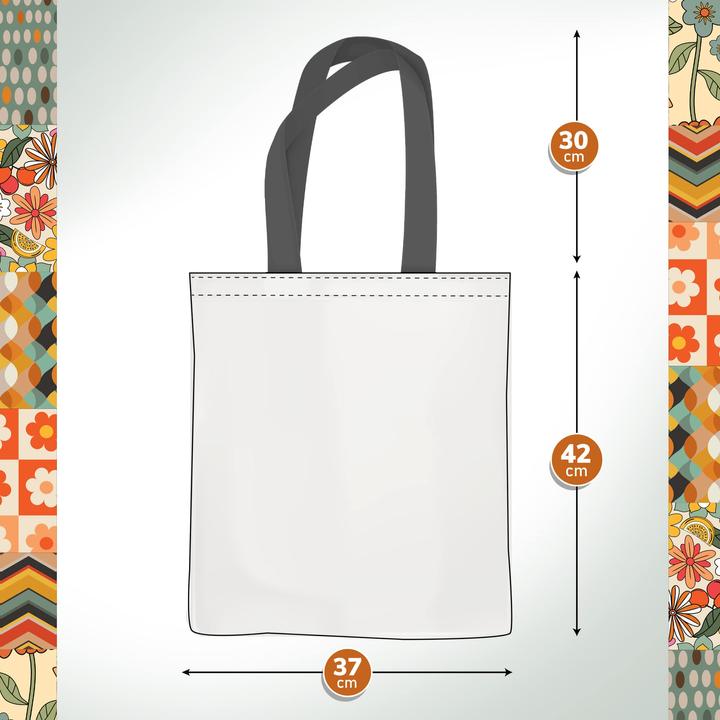 Only-Bags.Store Ästhetische Tragetasche mit Reissverschluss - Bedruckter Jutebeutel