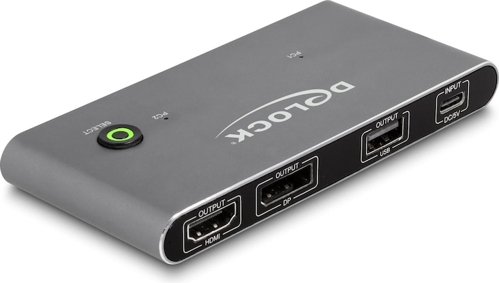Produktbild Delock USB-C™ KVM Switch zu HDMI und DisplayPort 8K MST mit USB 2.0