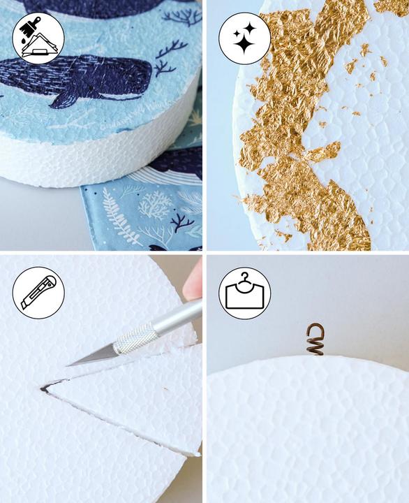 Immagine prodotto I Am Creative Mezzi gusci di palline di polistirolo