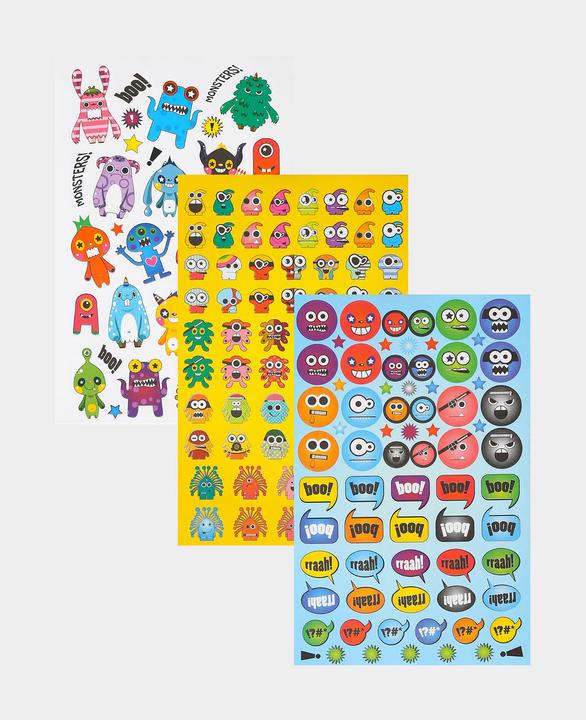 Actual product image I Am Creative Stickerbook Crazy Monster, 6 sheets (6 Sticker)