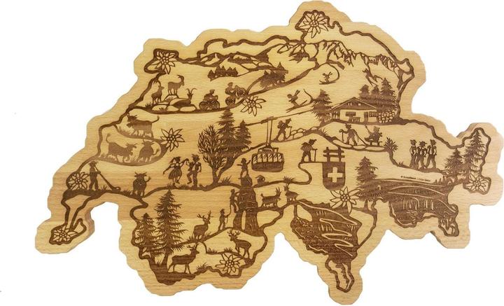 Produktbild Trendform Holzbrett SWISS MAP