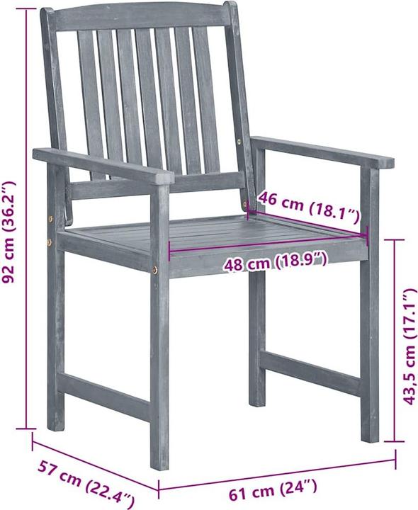 Produktbild vidaXL Gartenstuhl