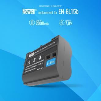 Actual product image Newell Set of DL-USB-C dual-channel charger and two EN-EL15b batteries for Nikon (Camera battery charger)