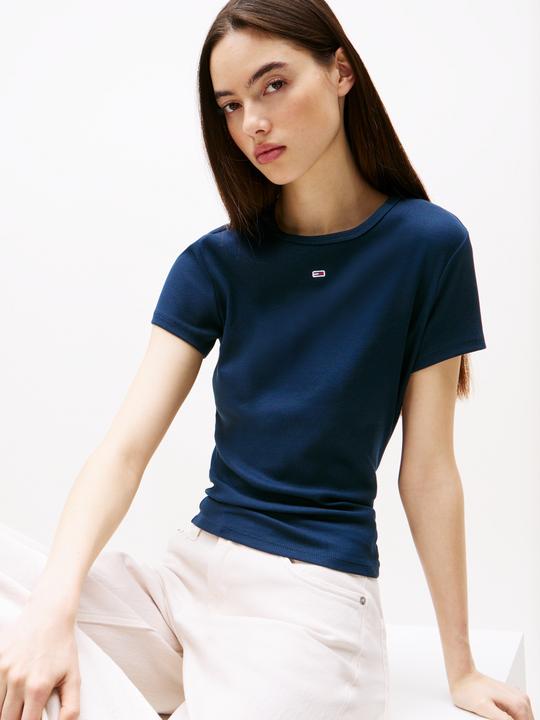 Actual product image Tommy Jeans Tjw Slim Essential Rib Ss Ext (M)