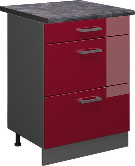 Anthrazit, Bordeaux Hochglanz, Rot, Rot Hochglanz