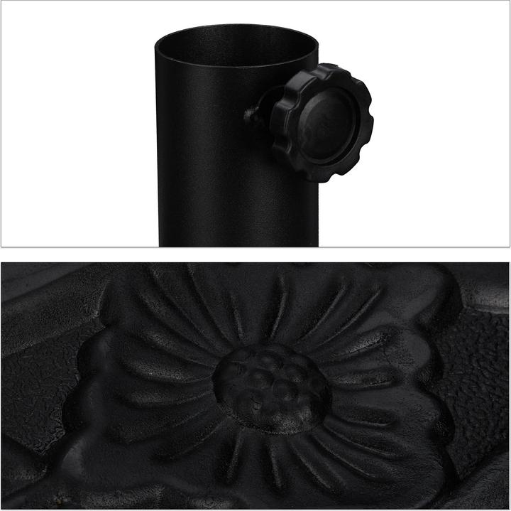 Image du produit Relaxdays Pieds de parasol demi-rond, noir