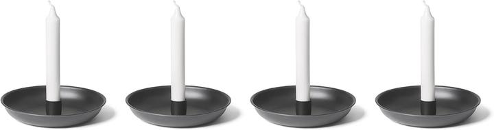 Produktbild Novaliv 2er-Set Stabkerzenhalter 18cm Metall Kerzenhalter Adventskranz rund Tafelkerzen SCHWARZ (18 x 18 cm)