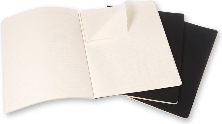Image du produit Moleskine Lot de 3 carnets à couverture souple lignée (A4, À rayures, Couverture souple)