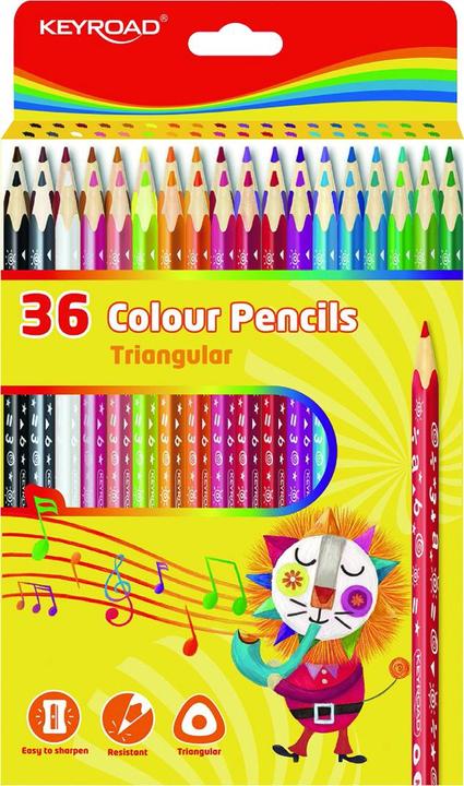 Actual product image Keyroad Pencils, triangular, 3 mm, 36 pieces, box (36 x)