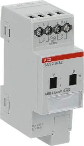 Actual product image ABB Switch actuator 2gang, 16A, REG SA/S2.16.2.2 (Switch actuator)
