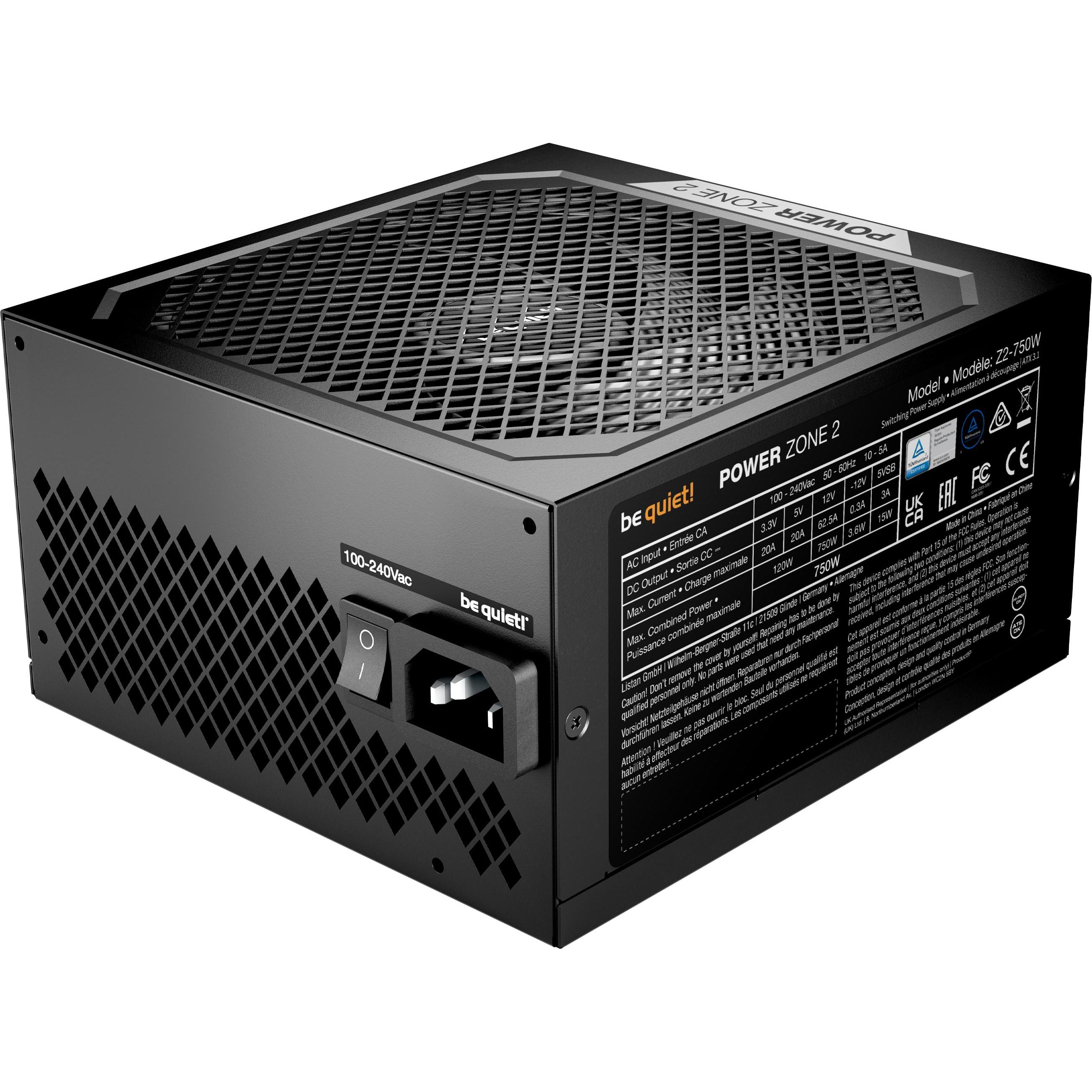 be quiet! Power Zone 2 (750 W), PC Netzteil, Schwarz