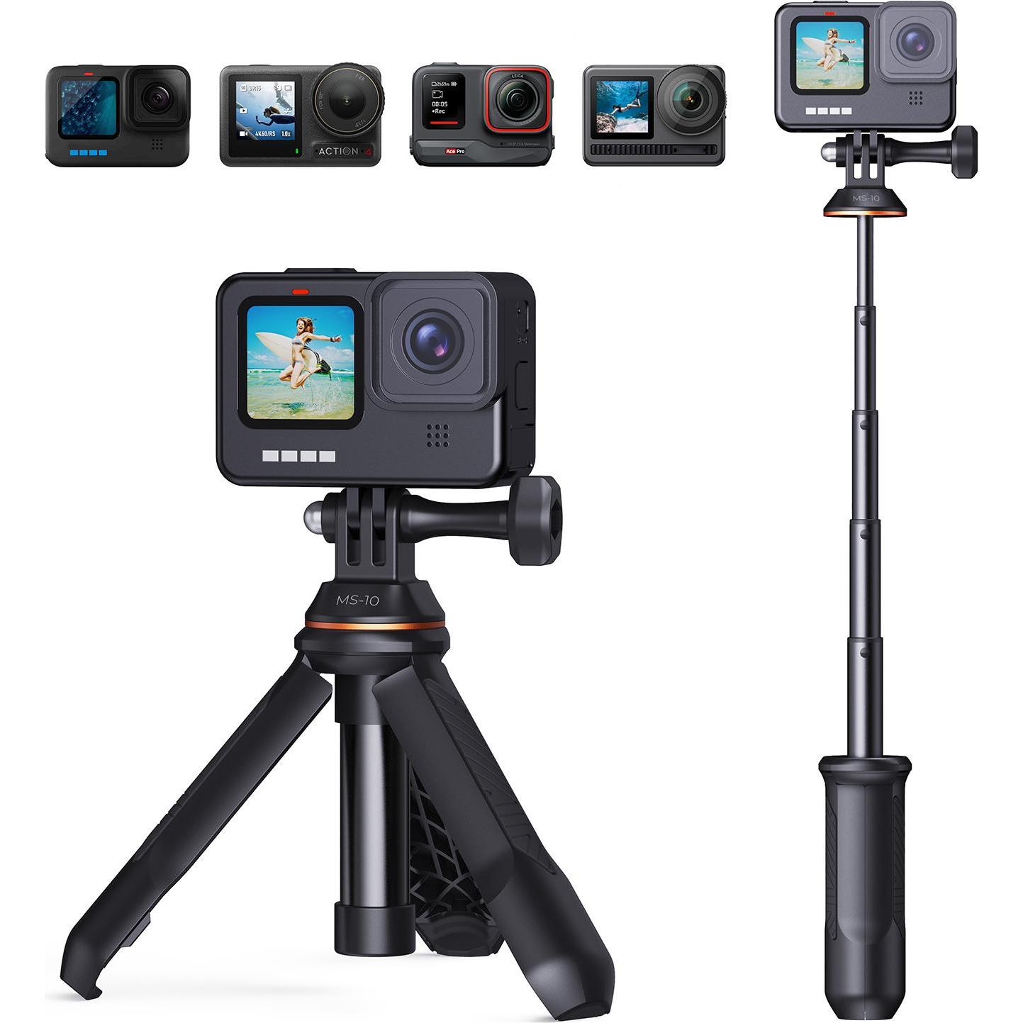 Thumbnail - K&F Concept Tripod KF09.133V1, Selfie Stick, Schwarz, Orange