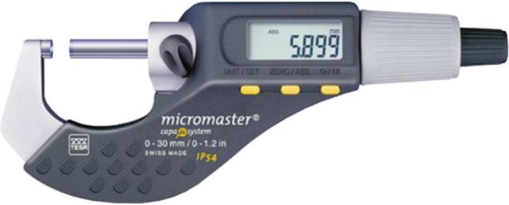 Actual product image tesa MICROMASTER micrometer 0-30 mm with data output