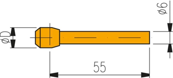 Actual product image tesa Measuring insert barrel-shaped 2.2 mm (for M 3 - M16)