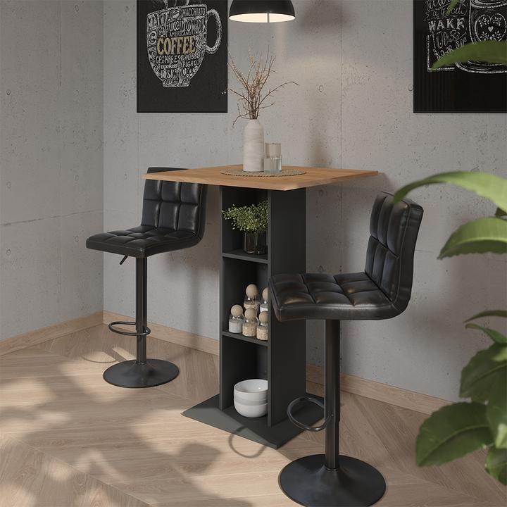 Produktbild Vicco Barhocker 2er Set Sena, Schwarz, 42 x 94 cm
