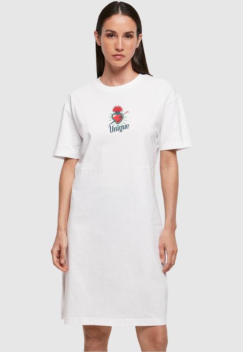 Produktbild Merchcode Ladies Frida Kahlo - Heart Organic Oversized Slit Tee Dress - 117817 (L)